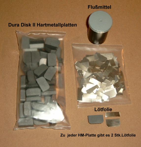 Hartmetallplatten für Dura Disk II 25 Stk.
